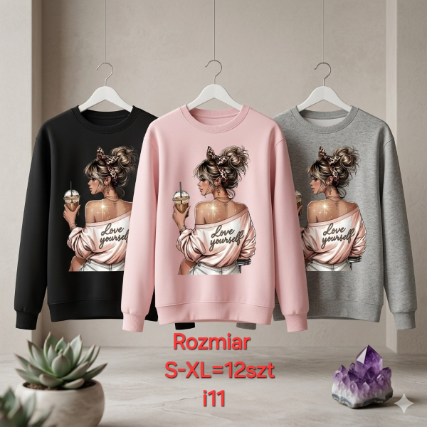 Bluzki damskie Roz S-XL, 1 Kolor Paczka 12 szt